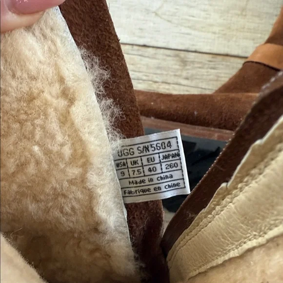 UGG Women’s Chestnut Suede Winter Boots with Shearling - Picture 2 of 5